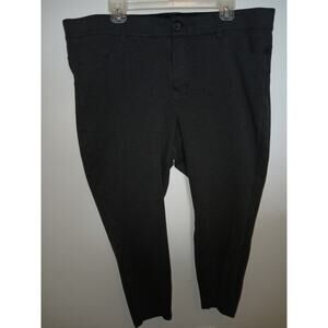 TORRID Charcoal Gray Ponte Knit Size 20 Cropped Stretch Pants Flat Front